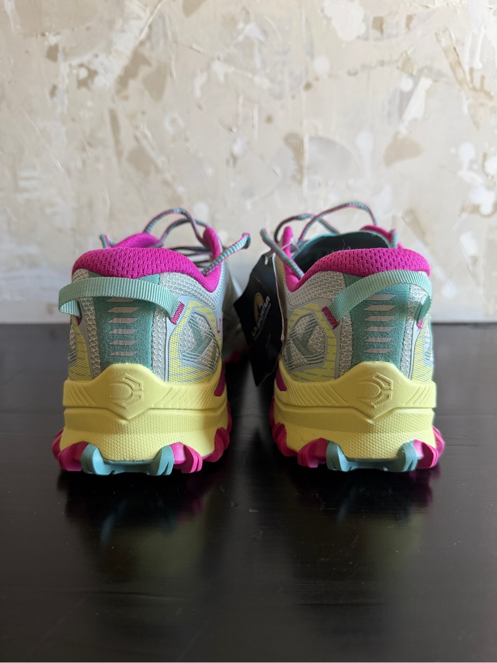 La Sportiva Women's Bushido lll Trail Runners in Mint and Pink - Picture 4 of 11